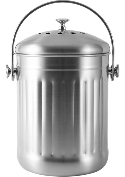 Kompost Kutusu, Ev Mutfağı Için Soyma Kovası, Mutfak Yemek Atıkları Için Kokusuz Kompost Kovası, Saplı ve 2 Kömür Filtreli, 5 Litre, Kolay Temizlenir (Yurt Dışından)