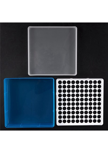 4x Plastik Kare 100 Pozisyon Laboratuvarı 1.5ml Santrifüj Tüpü Kutu Kutusu (Yurt Dışından)