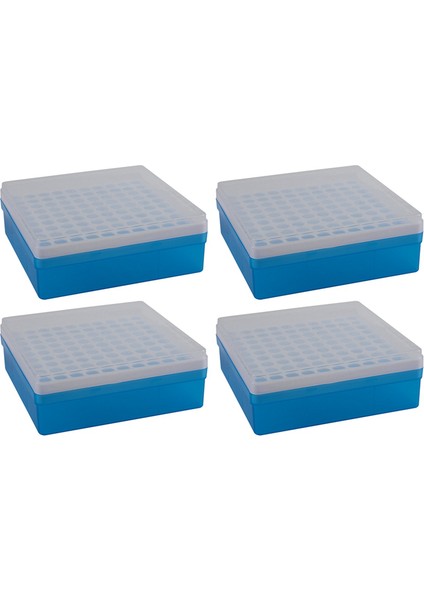 4x Plastik Kare 100 Pozisyon Laboratuvarı 1.5ml Santrifüj Tüpü Kutu Kutusu (Yurt Dışından)