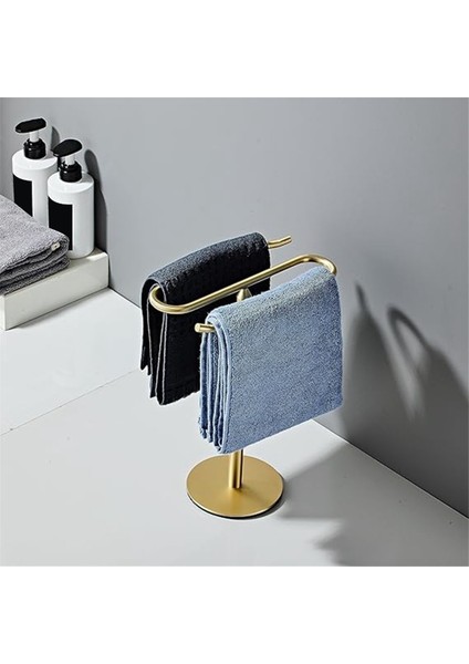 Altın El Havlusu Tutucu Standı Serbest Ayaklı Havlu Askısı Paslanmaz Çelik Havlu Bar Raf Standı Kule Bar Banyo Vanity Için (Yurt Dışından)