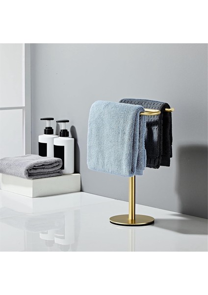 Altın El Havlusu Tutucu Standı Serbest Ayaklı Havlu Askısı Paslanmaz Çelik Havlu Bar Raf Standı Kule Bar Banyo Vanity Için (Yurt Dışından)