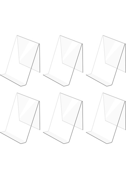 6 Paket Akrilik Kitap Standı, Şeffaf Akrilik Ekran Standı, Resimleri Görüntülemek Için Şeffaf Tutucu, Takı, Saat Ekran Standı, (Yurt Dışından) fiyatları