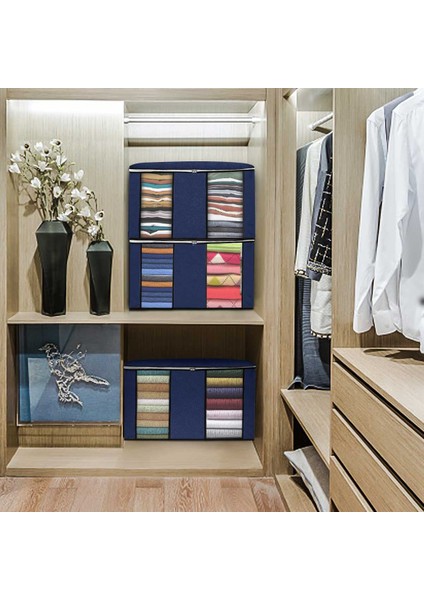 3 Adet Dokunmamış Kumaş Dolap Organizatör Katlanabilir Giysi Saklama Çantası Taşınabilir Yatak Odası Yorgan Battaniye Toz Geçirmez Organizatörler-4, (Yurt Dışından) fiyatları