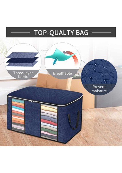 3 Adet Dokunmamış Kumaş Dolap Organizatör Katlanabilir Giysi Saklama Çantası Taşınabilir Yatak Odası Yorgan Battaniye Toz Geçirmez Organizatörler-4, (Yurt Dışından) indirimleri