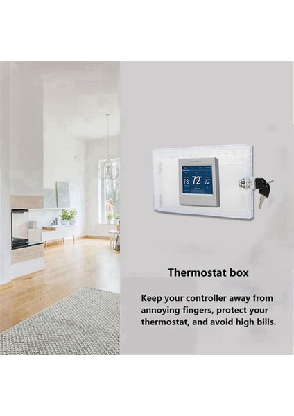 Anahtarlı Evrensel Termostat Kilit Kutusu, Duvardaki Termostat Için Şeffaf Termostat Kapağı, Termostat Koruması Termostatlara Uyuyor (Yurt Dışından) fırsatları