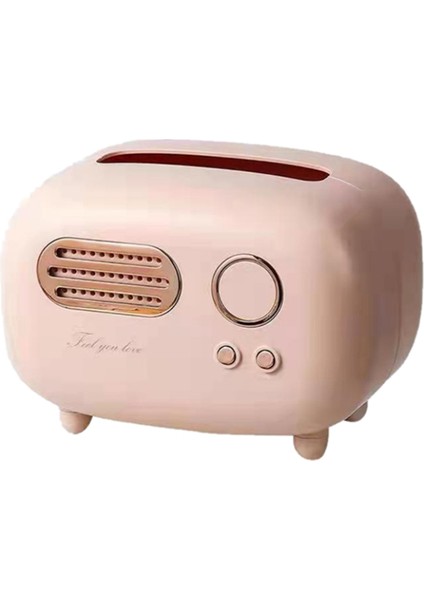 Mutfak, Banyo Vanity Tezgahları, Komodinler, Masalar ve Masalar Için Retro Radyo Şekli Doku Kapak Kutusu, Pembe, (Yurt Dışından)