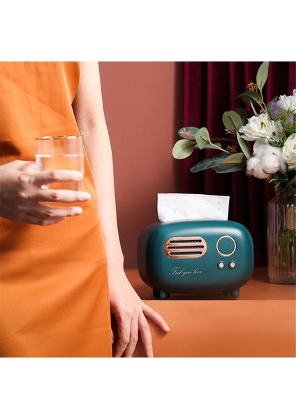 Mutfak, Banyo Vanity Tezgahları, Komodinler, Masalar ve Masalar Için Retro Radyo Şekli Doku Kapak Kutusu, Pembe, (Yurt Dışından) fırsatları