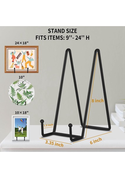 8 Inç 5 Paket Siyah Metal Teşhir Standları Plaka Standı Plaka Tutucu Ekran Resim, Dekoratif Plaka, Kitap Için Standlar,организаторы Hmoe (Yurt Dışından) fiyatları
