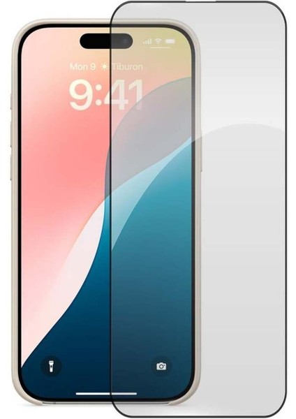 iPhone 16 Pro Max Uyumlu 6d Anti Statik Tam Kaplayan Dayanıklı Temperli Cam Ekran Koruyucu