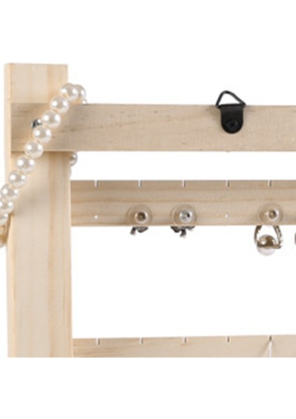 Ahşap Mücevher Organizatör Raf Küpe Tutucu Kolye Bilezik Standı Anahtarlık Ekran Depolama Takı Ekran (Yurt Dışından) fırsatları