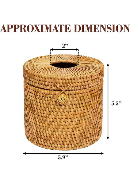 3x Rattan Doku Kutusu Tuvalet Kağıdı Kapağı Hasır Dekoratif Kapaklı Tutucular (Yurt Dışından) modelleri
