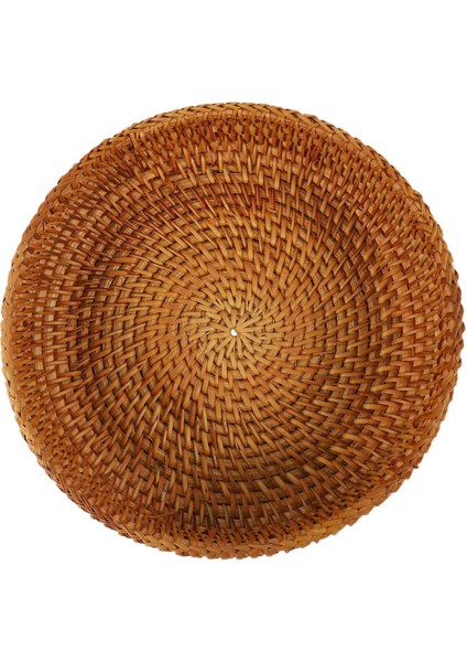 3x El Yapımı Sonbahar Rattan Dokuma Yuvarlak Depolama Sepeti Meyve Tabağı Rattan Ekmek Sepeti Mutfak Gıda Mini Konteyner (Yurt Dışından)