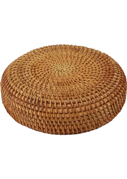 3x El Yapımı Sonbahar Rattan Dokuma Yuvarlak Depolama Sepeti Meyve Tabağı Rattan Ekmek Sepeti Mutfak Gıda Mini Konteyner (Yurt Dışından)