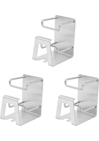 3x Yaratıcı Paslanmaz Çelik Diş Fırçası Tutucu Duvar Emme Banyo Aksesuarları Seti Kupa Diş Fırçası Diş Macunu Tutucu (Yurt Dışından)