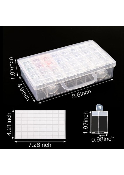 32 Izgaralar Elmas Boyama Matkap Saklama Kapları, Elmas Organizatör Vaka Nakış Boncuk Saklama Kutusu Etiketli (Yurt Dışından) modelleri