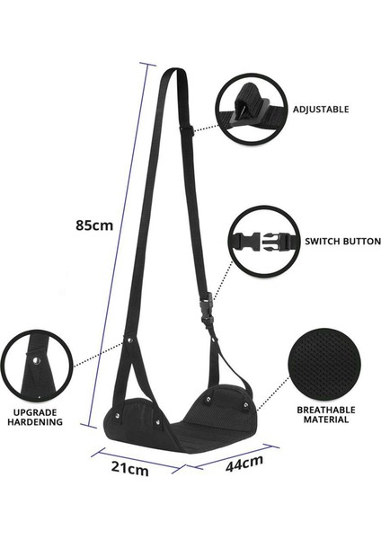 2x Ergonomik Ayak Dayanağı, Seyahat Ayak Dayama Uçak Bacak Dayanağı Uçuş Ayak Hamak Masanın Altında Taşıma Aksesuarları (Yurt Dışından)