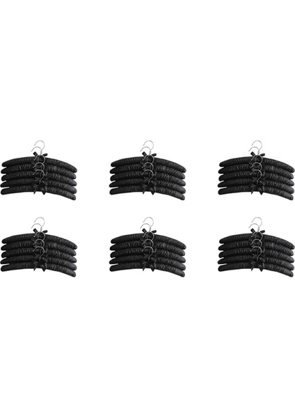 15 Inç Büyük Saten Yastıklı Askılar, Gelinlik Elbiseleri, Paltolar, Takım Elbiseler, Bluzlar Için Ipek Askılar (Siyah, 30 Paket) (Yurt Dışından)