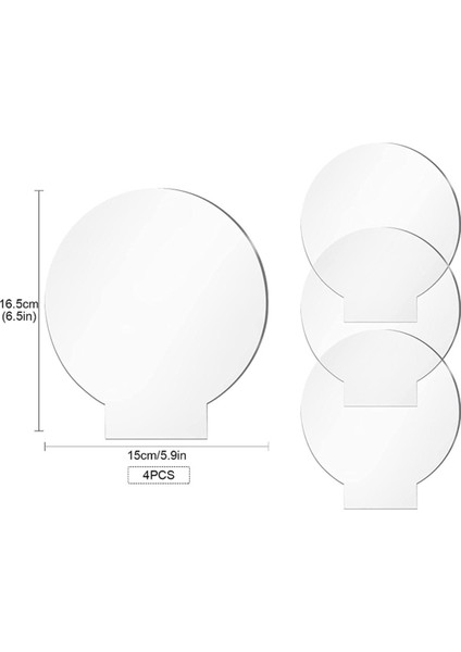 Adet Şeffaf Akrilik Levha Yuvarlak Panel Kalın (4mm) LED Işık Tabanı, Tabela, Dıy Ekran Projeleri Için Plastik Akrilik Panel (Yurt Dışından)