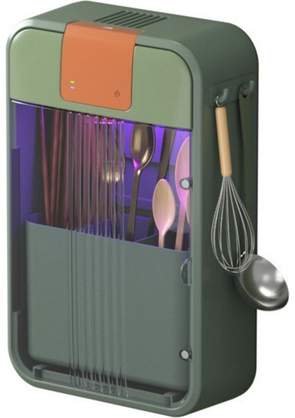 Uv Dezenfeksiyon Çatal Bıçak Tutucu Yumruksuz Duvara Monte Mutfak Depolama Rafı Sofra Dezenfeksiyon Kurutma A (Yurt Dışından)