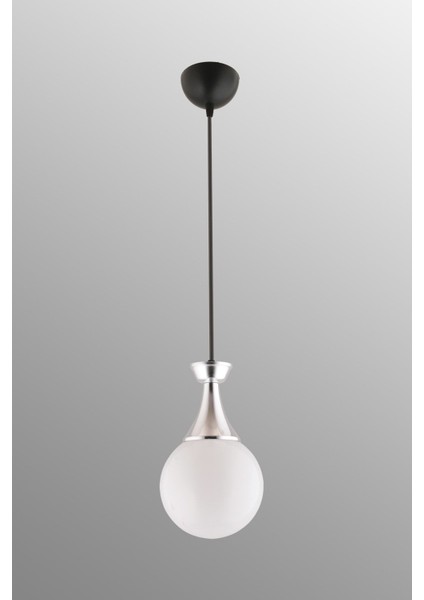 Minel Tekli Siyaha Krom Detaylı Glop Cam Avize fiyatları