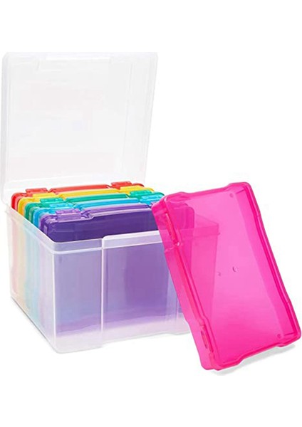 2 Adet 5x7 Inç Fotoğraf Kılıfları ve Şeffaf Zanaat Kaleci Toka Tasarımı ile 12 Iç Kasa Plastik Saklama Kabı Kutusu A (Yurt Dışından) indirimleri