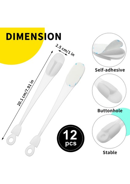 12 Adet Kablo Paketleyicileri Kordon Organizatör Ev Aletleri Için, Kendinden Yapışkanlı Mutfak Aletleri Kablosu Silikon Kordon Tutucu Şeffaf (Yurt Dışından) modelleri