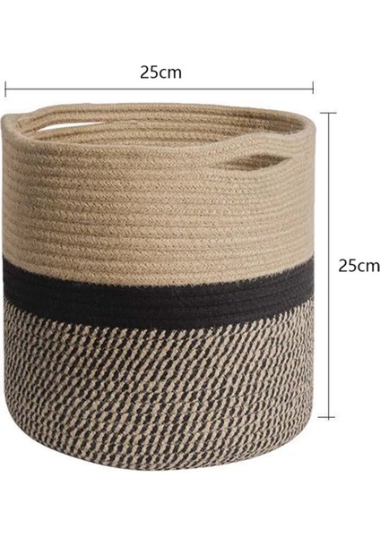 2x Saklama Kutuları Küp Organizatör Sepetleri, Saksı Kapağı Dokuma Ekici Sepeti Çamaşır Sepeti Kolları ile Modern Dekor (Yurt Dışından) fiyatları