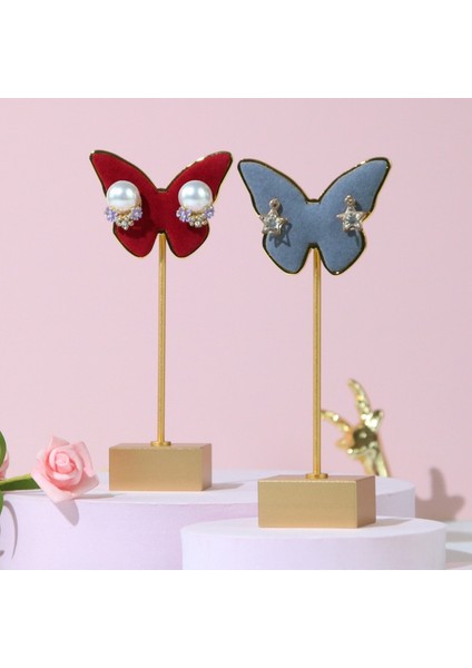 Moda Küpe Ekran Standı Metal Kelebek Küpe Standı Tutucu Raf Takı Vitrin Rafı Küpe Braketi-B (Yurt Dışından) fiyatları