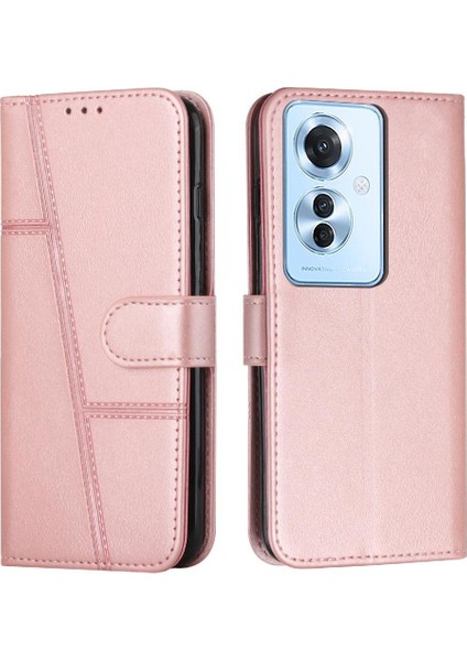 Oppo Için Kılıf Oppo 11F 5g Tam Koruma Yan Toka Kart Ekleme Pu (Yurt Dışından)