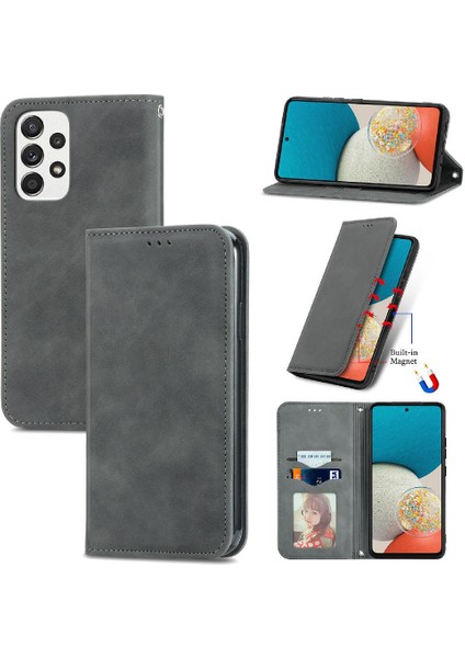 Samsung A53 5g Için Kılıf Kapak Çevirin Cüzdan Darbeye Deri Kılıf Basit (Yurt Dışından)