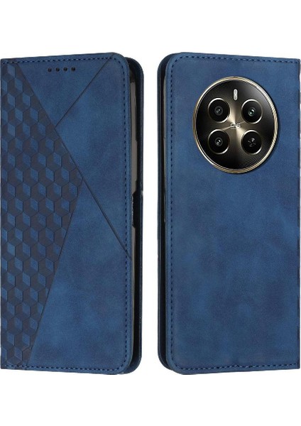 Realme 12 Yan Toka Darbeye Kapak Kapak Kart Ekleme Pu Için Kılıf (Yurt Dışından)