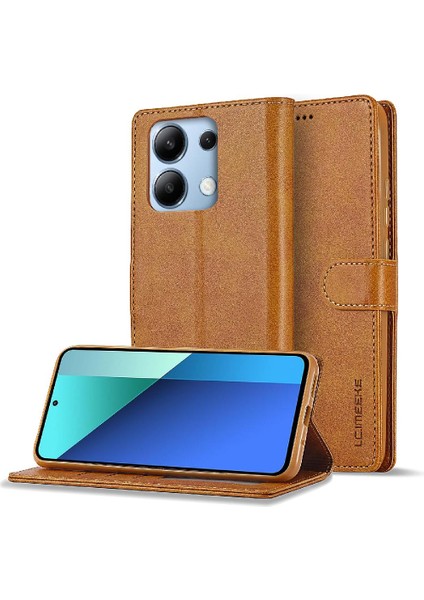 Xiaomi Redmi Not 13 Için Kılıf Pro 4g Buzağı Doku Yatay Çevir Deri (Yurt Dışından)