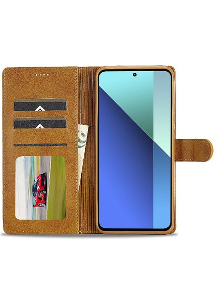 Xiaomi Redmi Not 13 Için Kılıf Pro 4g Buzağı Doku Yatay Çevir Deri (Yurt Dışından)