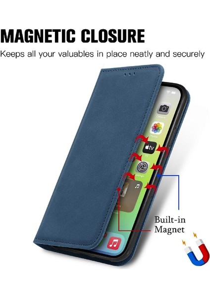 Apple iPhone 14 Için Kılıf Kapak Kapak Cüzdan Kılıf Darbeye Basit (Yurt Dışından) modelleri