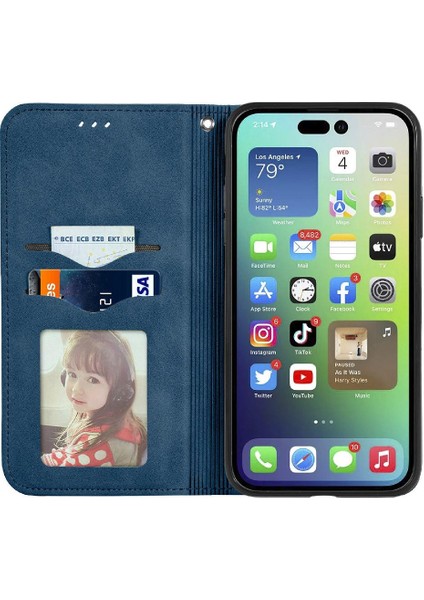 Apple iPhone 14 Için Kılıf Kapak Kapak Cüzdan Kılıf Darbeye Basit (Yurt Dışından) indirimleri