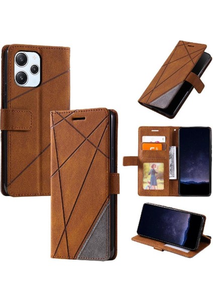 Xiaomi Redmi Için 12 4g Pu Deri Darbeye Cüzdan Çevir Folio Kart (Yurt Dışından)