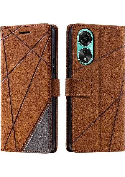 Oppo A78 4g Manyetik Cüzdan Flip Için Kılıf Folio Pu Deri Darbeye Kart (Yurt Dışından)