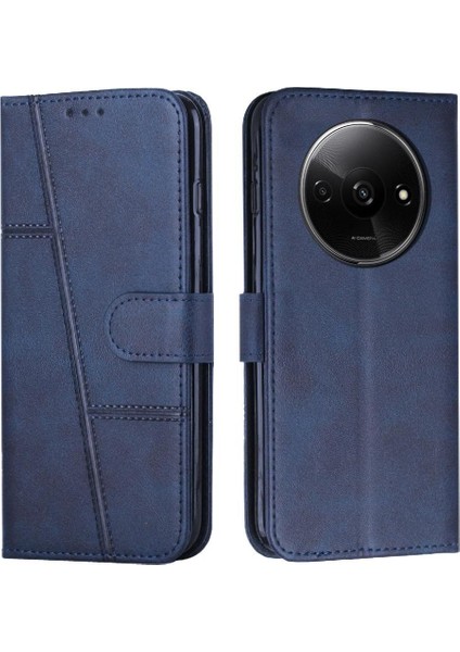 Xiaomi Redmi A3 Için Kılıf Tam Koruma Pu Deri Darbeye Kapak Çevirin (Yurt Dışından)