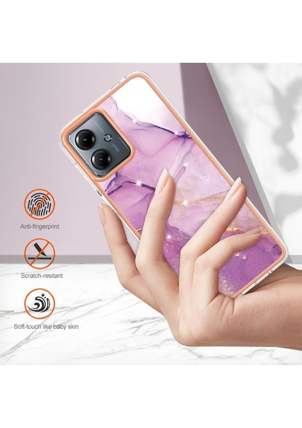 Motorola Moto G14 Ince Tpu Yumuşak Tampon Koruma Mermer Desen (Yurt Dışından) modelleri
