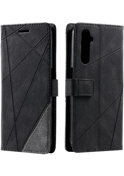 Realme 6 Kart Tutucu Için Kickstand Cüzdan Flip Folio Manyetik Pu (Yurt Dışından)