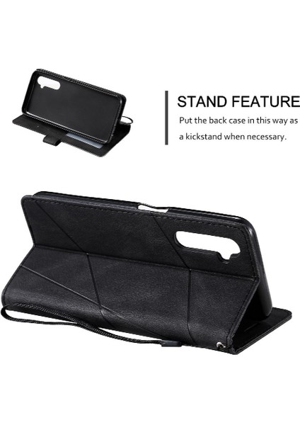 Realme 6 Kart Tutucu Için Kickstand Cüzdan Flip Folio Manyetik Pu (Yurt Dışından) indirimleri