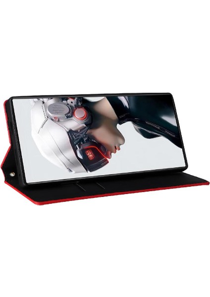 Nubia Kırmızı Sihirli 9 Pro Artı Kart Yuvaları Için Kılıf Tutucu Cüzdan Manyetik Pu (Yurt Dışından)