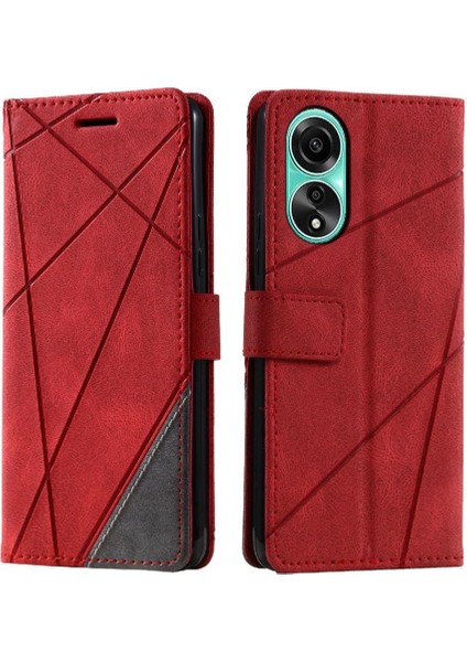 Oppo A78 4g Manyetik Cüzdan Flip Için Kılıf Folio Pu Deri Darbeye Kart (Yurt Dışından)