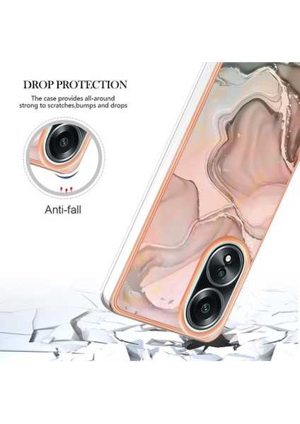 Oppo With 4g Tampon Tpu Silikon Darbeye Dayanıklı Mermer ile Uyumlu (Yurt Dışından) fiyatları
