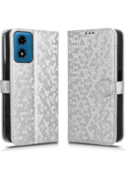 Motorola Moto G24 Manyetik Toka Deri Cüzdan Kapak Geometrik (Yurt Dışından)