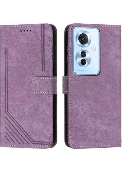 Oppo Için Kılıf 1111F 5g Tam Koruma Yan Toka Pu Deri Flip (Yurt Dışından)