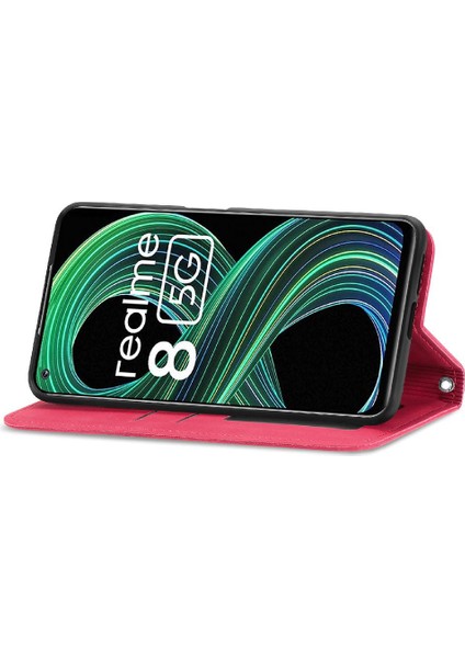 Realme 8 5g/8 Pro Basit Iş Kordon Cüzdan Fermuar Durumda (Yurt Dışından) modelleri