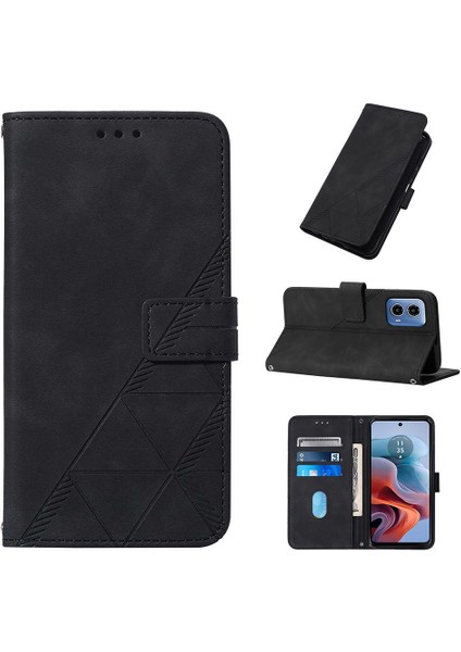 Motorola Moto G34 Kredi Kartı Tutucu Cüzdan Kapak Flip Folio Kitap Için Kılıf (Yurt Dışından)