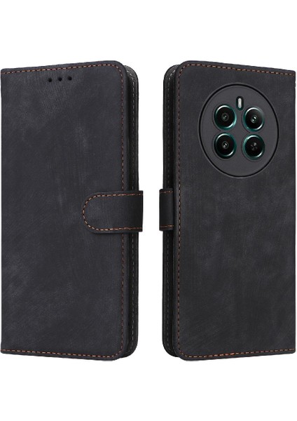 Realme 12 Artı/12 Flip Folio Cüzdan Pu Deri Rfıd Engelleme Için Kılıf (Yurt Dışından)
