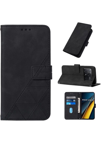 Xiaomi Poco X6 Pro 5g Flip Folio Kitap Koruyucu Cüzdan Kapak Pu (Yurt Dışından)
